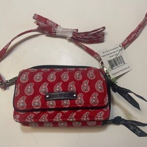 NWT Vera Bradley All In One Crossbody ~ Petite Red Bandana Paisley
